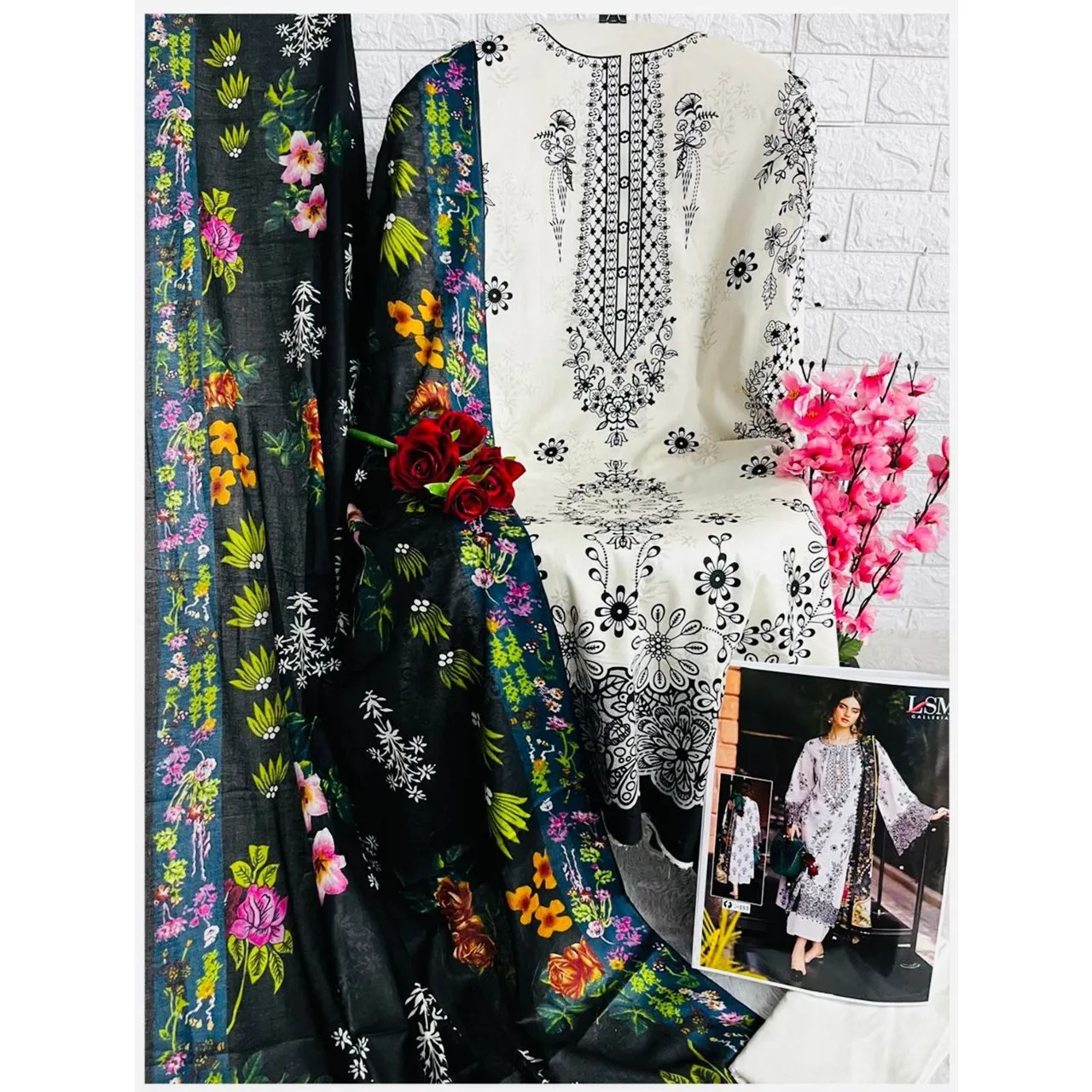 Dress Material with Pakistani Print