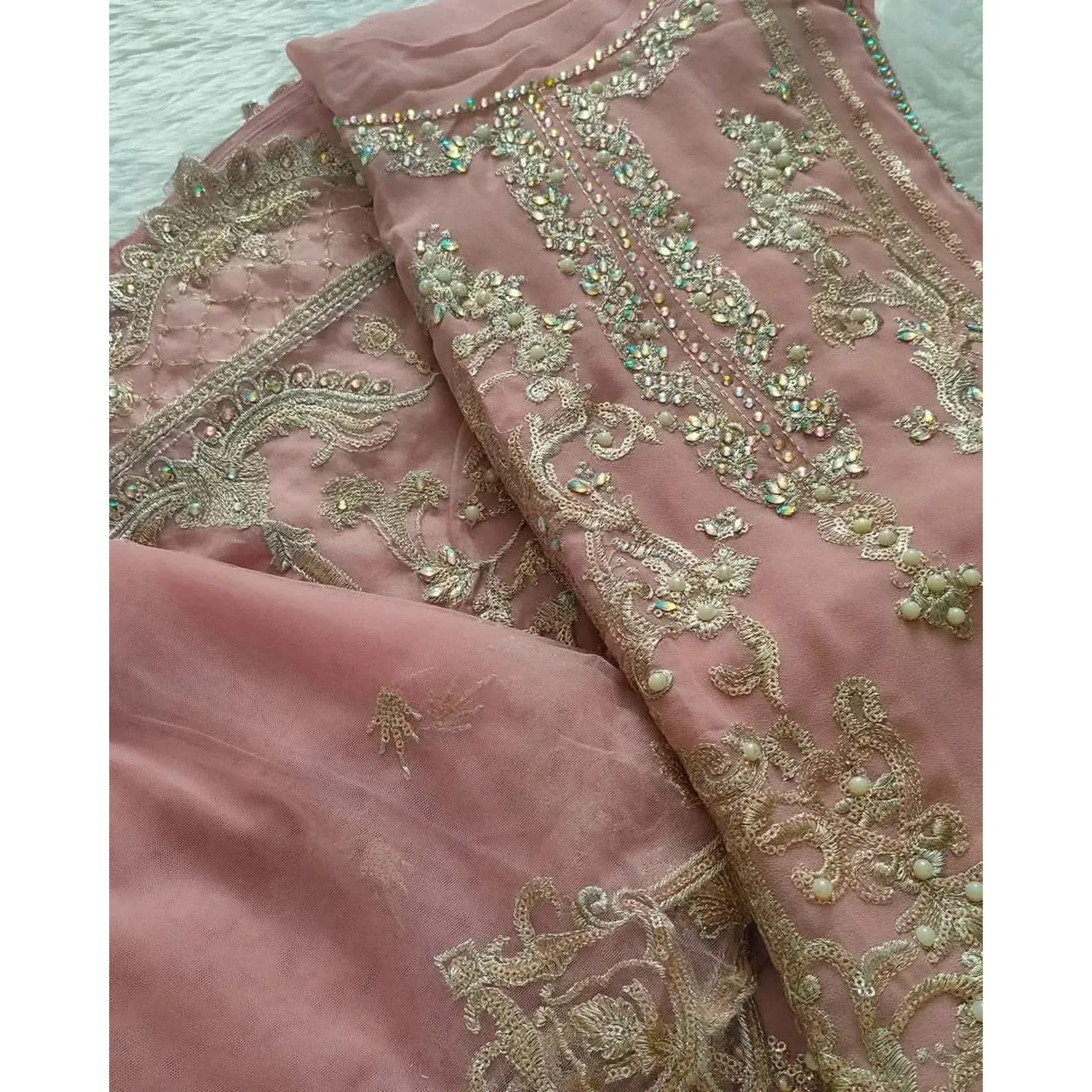 Unstitched Pakistani Wedding Suit