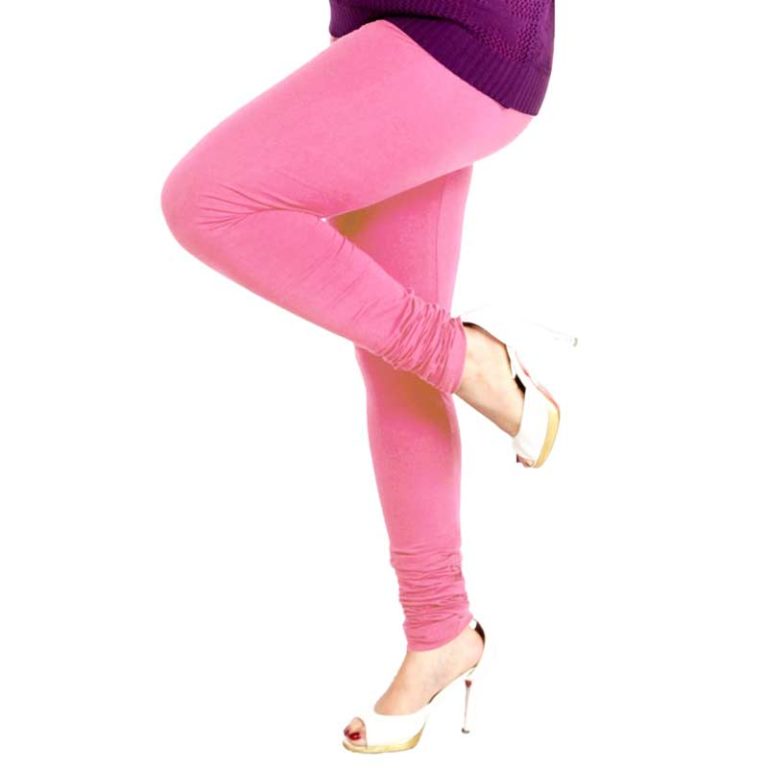 Pink Leggings  Pink Premium Churidaar Leggings - LYRA