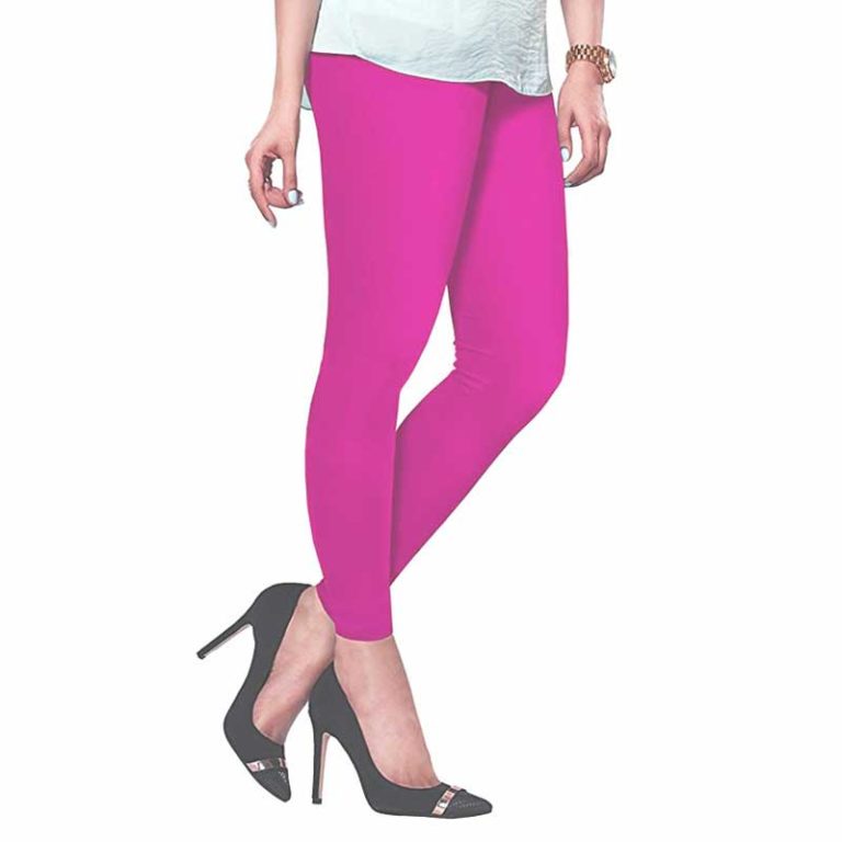 LUX Lyra Cotton Stretchable Full length Churidar Lycra Leggings for women -  Brinjal - Frozentags - Ladies Dress Materials