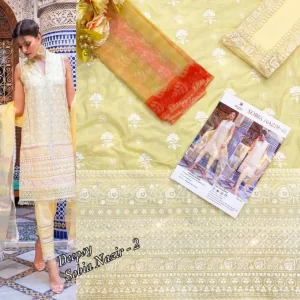 Lemon Yellow Suit for Eid