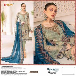 Pakistani Designer Replica embroidered suit | Online Pakistani replica dresses in India