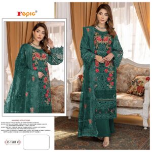 Pakistani Designer Replica embroidered suit | Online Pakistani replica dresses in India