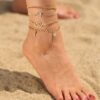 Gold plated funky anklets 5302