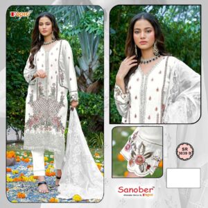 Partywear White Pakistani Suit for Eid