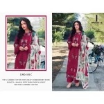 Red Pakistani Heavy Embroidered Cotton Dress 505C