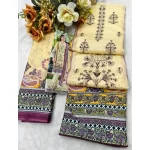 Ishaal Cotton Embroidered Suits with Cotton Dupatta 1801