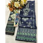 Ishaal Cotton Embroidered Suits with Cotton Dupatta 1802