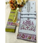Ishaal Cotton Embroidered Suits with Cotton Dupatta 1804