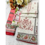 Ishaal Cotton Embroidered Suits with Cotton Dupatta 1810